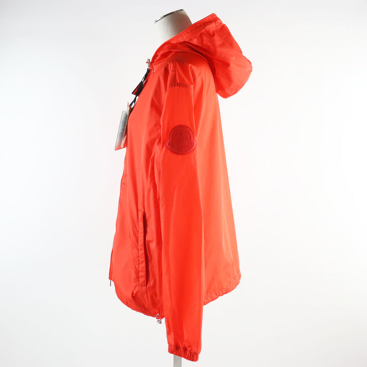 Pristine MONCLER Nylon jacket ALEXANDRITE Hooded with logo patch Orange Women 1