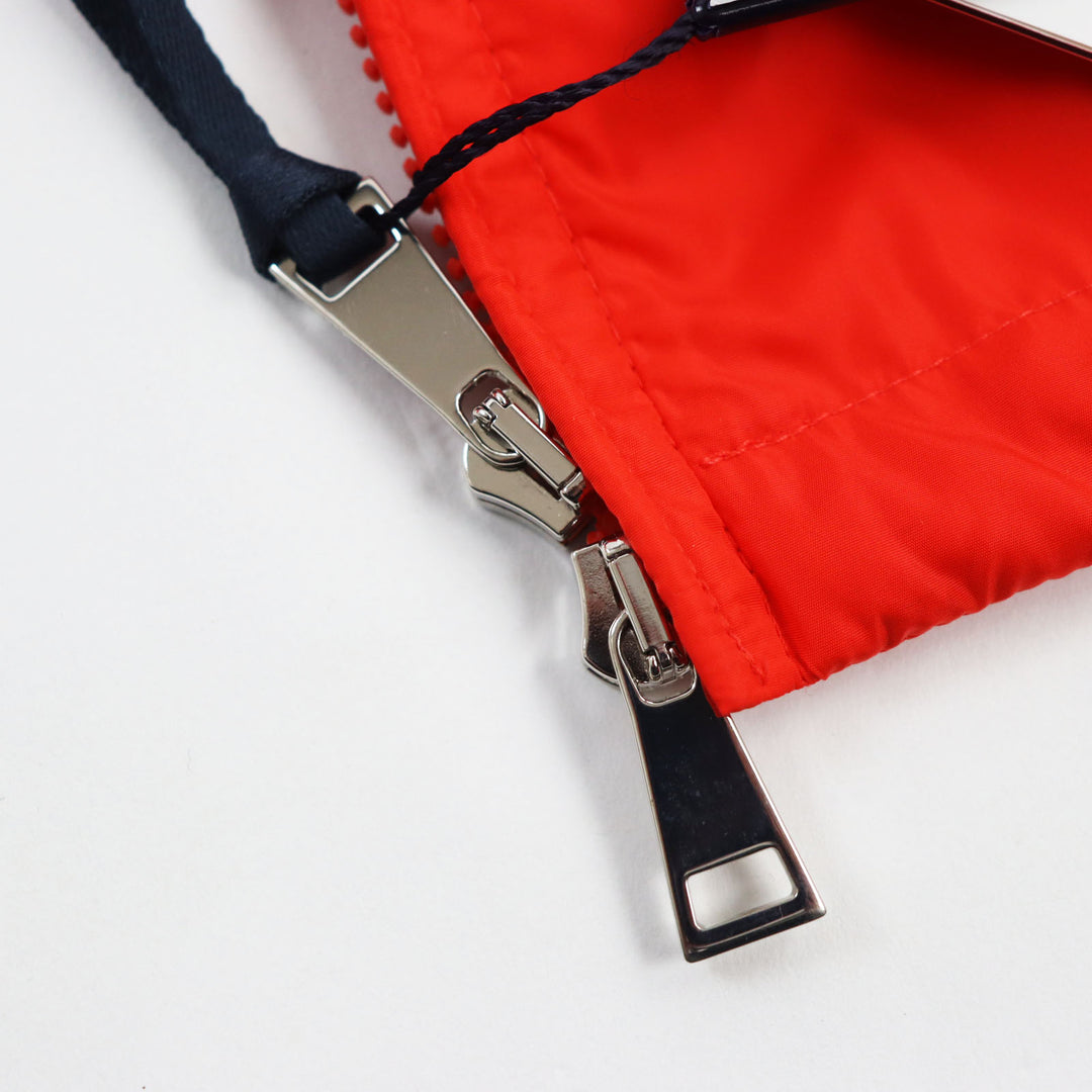 Pristine MONCLER Nylon jacket ALEXANDRITE Hooded with logo patch Orange Women 1