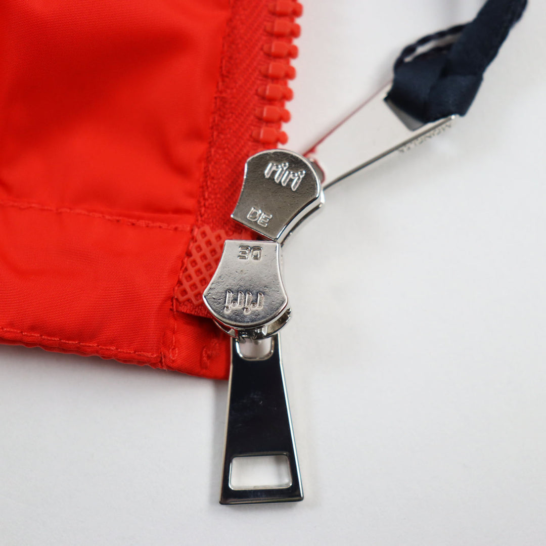 Pristine MONCLER Nylon jacket ALEXANDRITE Hooded with logo patch Orange 3