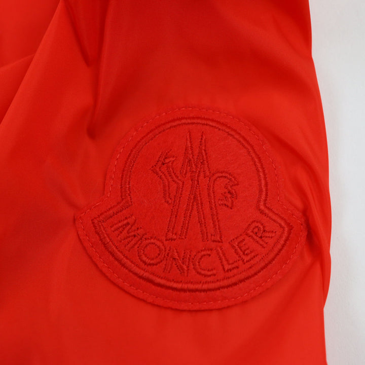 Pristine MONCLER Nylon jacket ALEXANDRITE Hooded with logo patch Orange 3