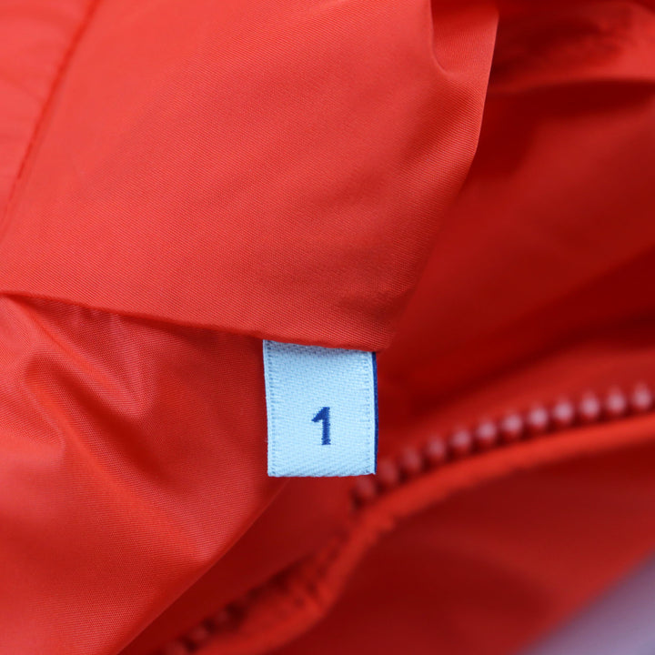 Pristine MONCLER Nylon jacket ALEXANDRITE Hooded with logo patch Orange Women 1