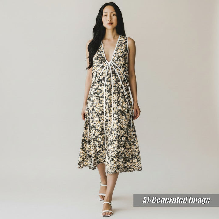 Discounted Pristine Stella McCartney one piece Floral Print Sleeveless Multi silk Women 38