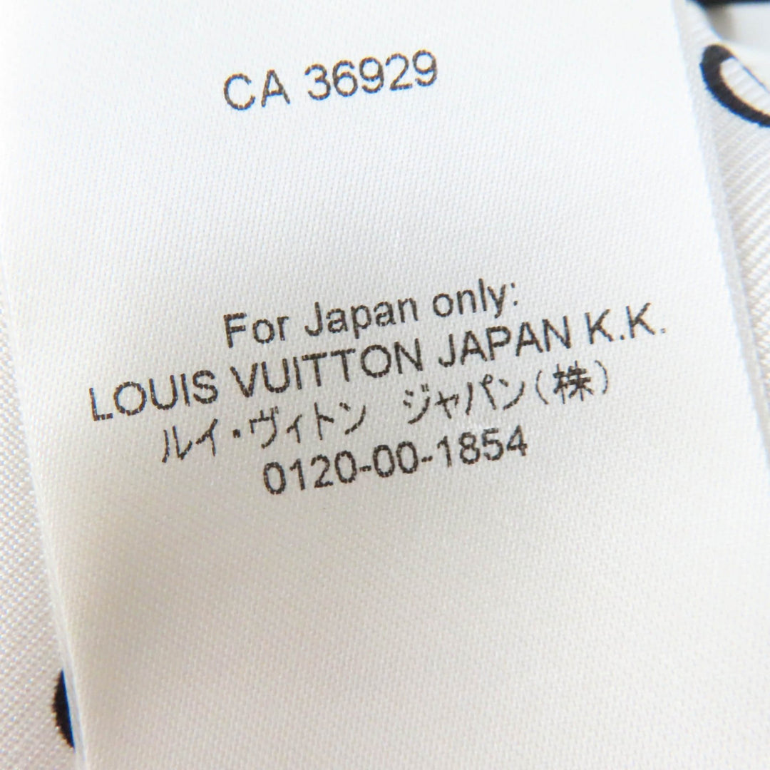Discounted Pristine LOUIS VUITTON dress Chain link drawstring White black silk Women 36 1A9NYN