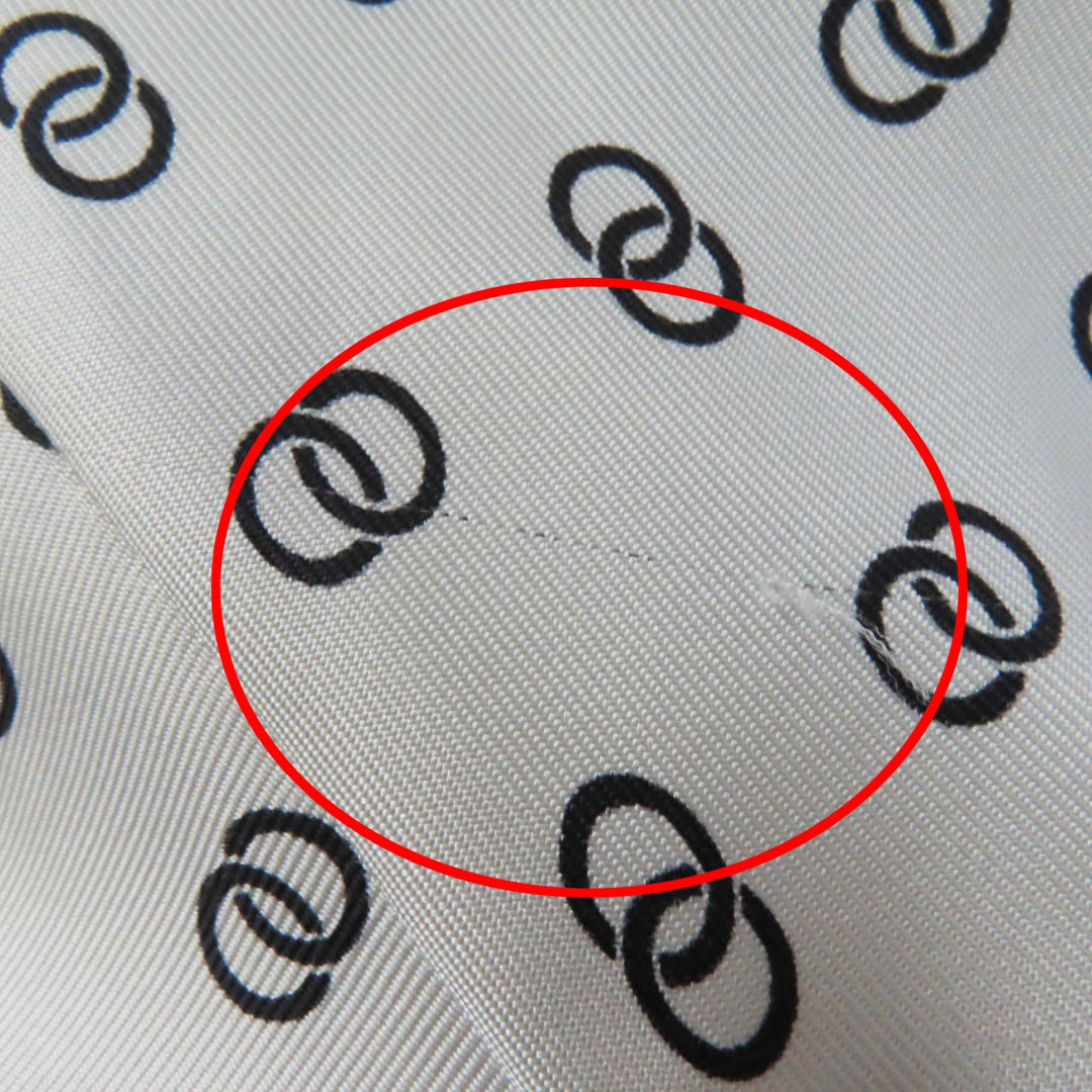 Discounted Pristine LOUIS VUITTON dress Chain link drawstring White black silk Women 36 1A9NYN