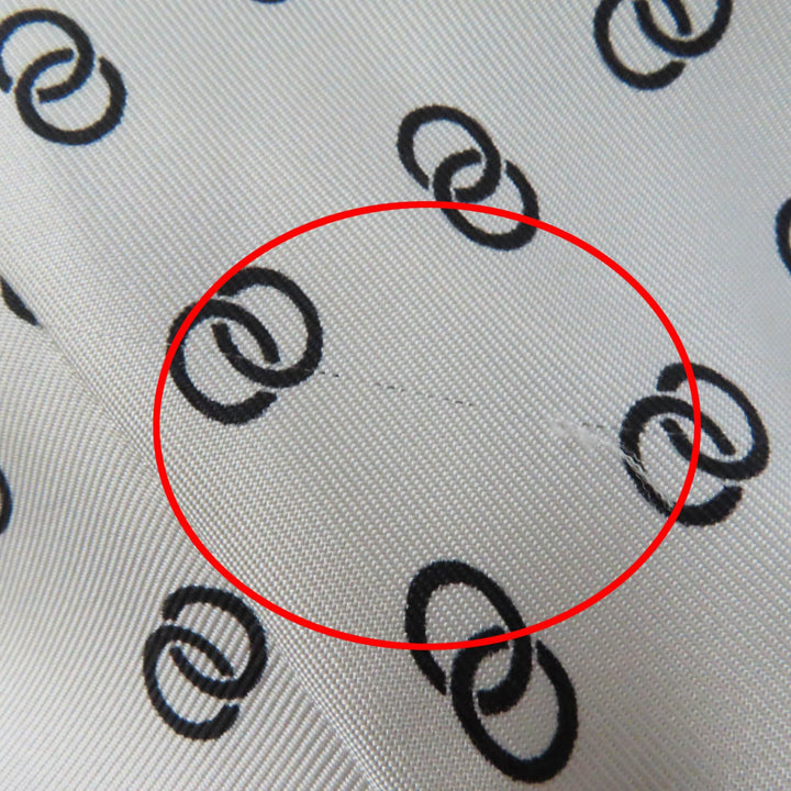 Discounted Pristine LOUIS VUITTON dress Chain link drawstring White black silk Women 36 1A9NYN