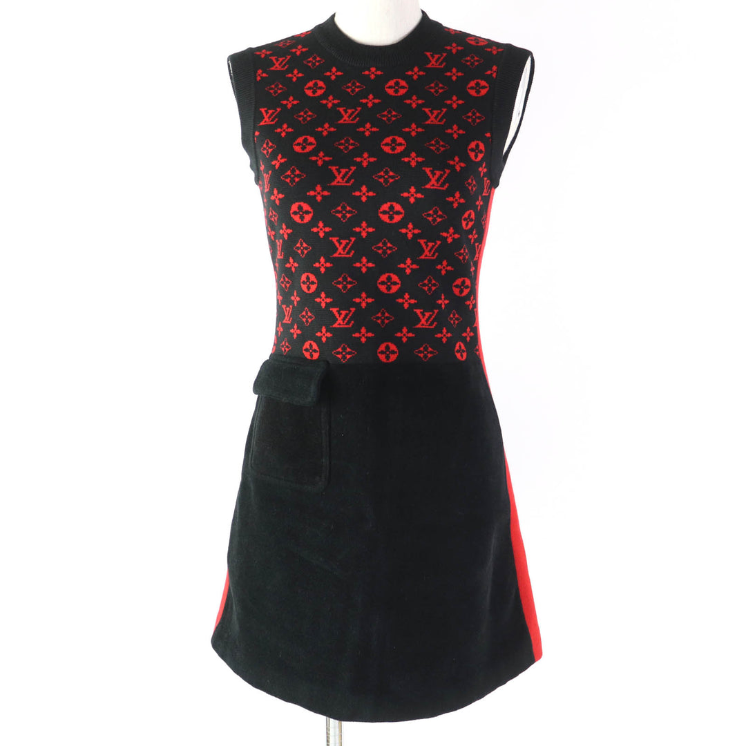 Great LOUIS VUITTON one piece Jacquard Sleeveless Mini Dress in Monogram Women
