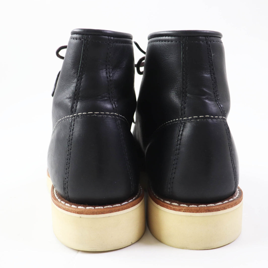 Discounted Excellent RED WING short boots Ladies Model 6 inch Classic Moc black leather