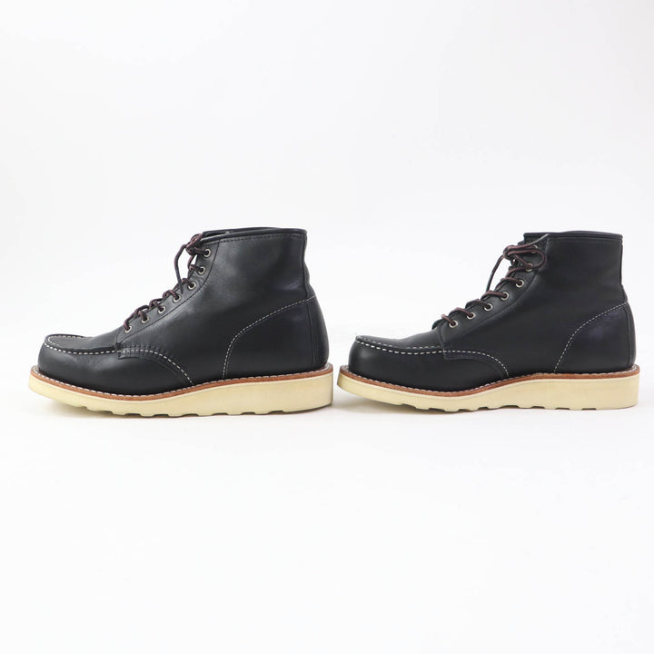 Discounted Excellent RED WING short boots Ladies Model 6 inch Classic Moc black leather