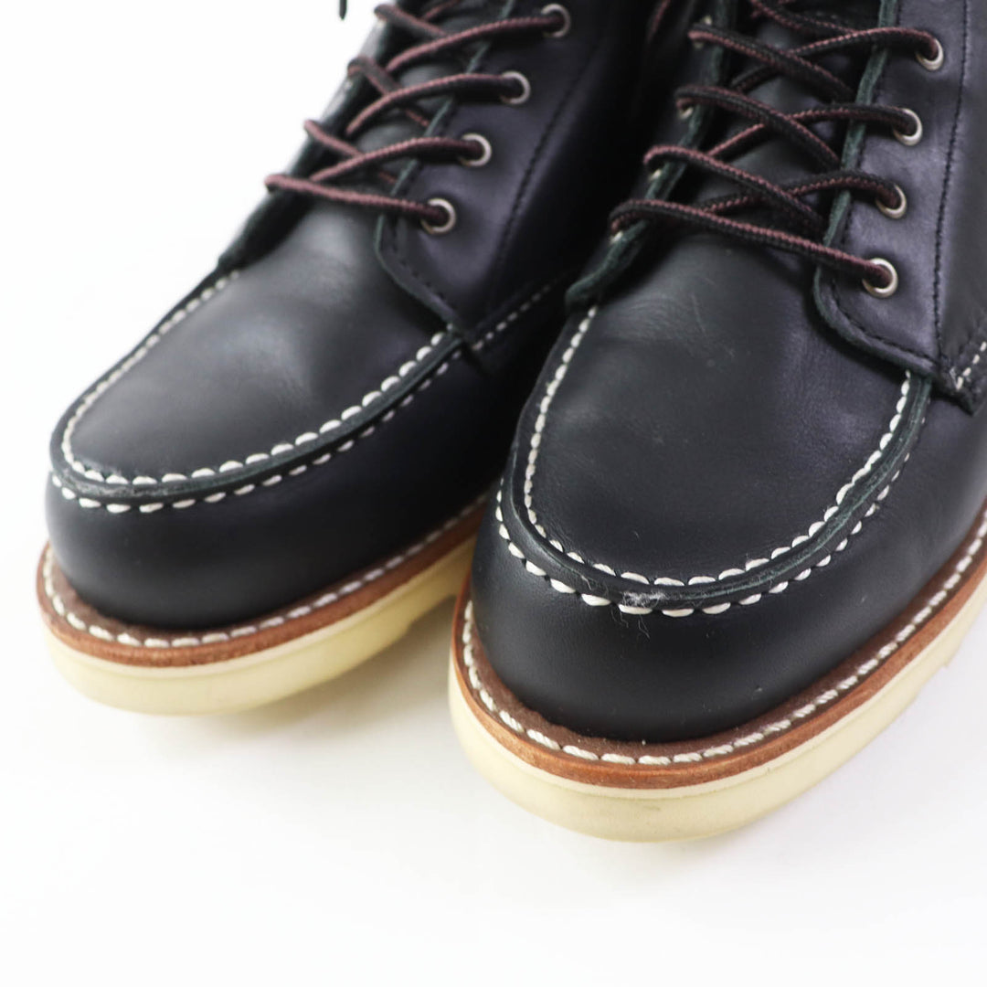 Discounted Excellent RED WING short boots Ladies Model 6 inch Classic Moc black leather