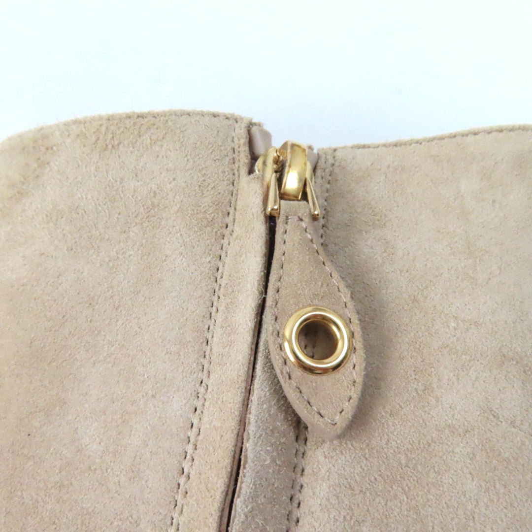 Pristine LOUIS VUITTON short boots Ultimate Line Monogram heel 38 1A950H