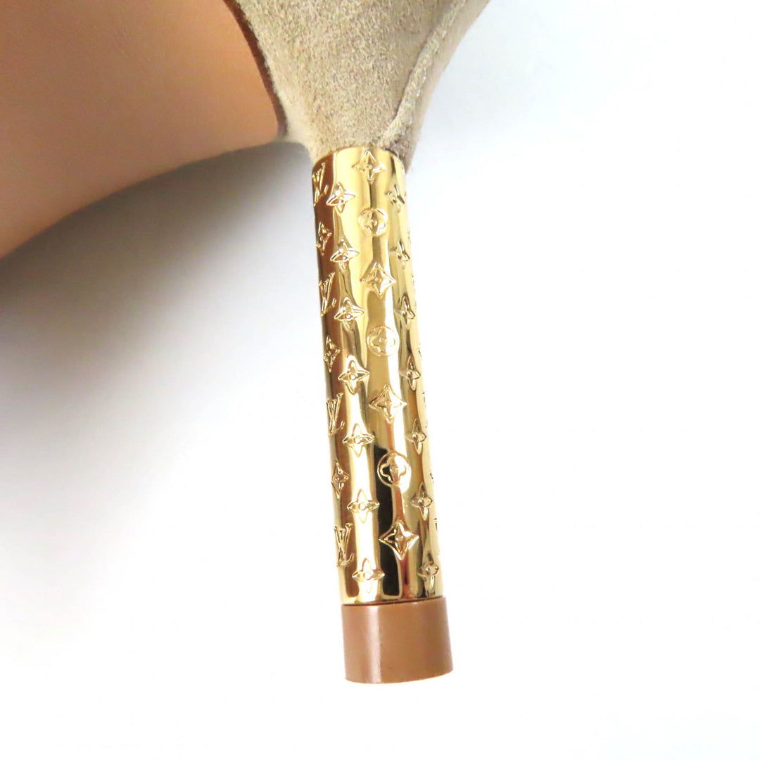 Pristine LOUIS VUITTON short boots Ultimate Line Monogram heel 38 1A950H