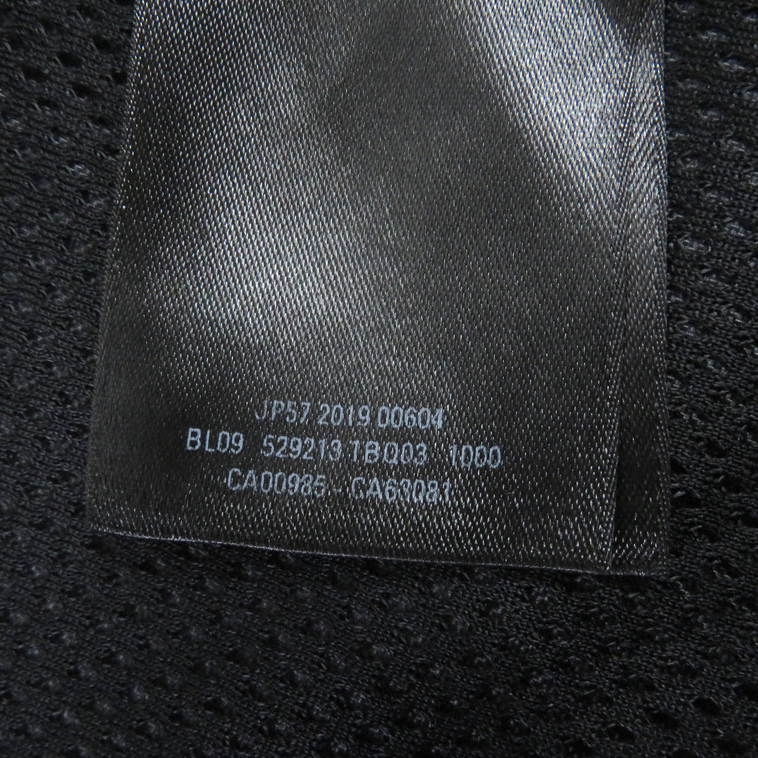 Discounted Excellent BALENCIAGA Blouson Logo printed denim oversized poplin shirt black 34