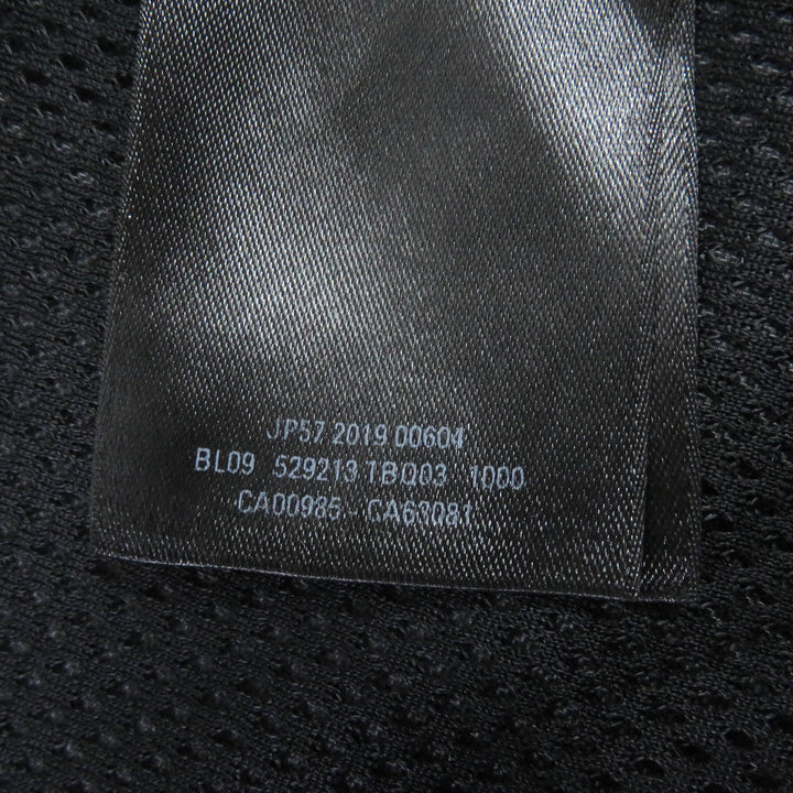 Discounted Excellent BALENCIAGA Blouson Logo printed denim oversized poplin shirt black 34