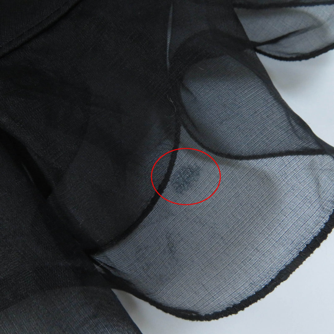 Discounted Great VALENTINO dress See-through long sleeves, extra long length, black silk Women 40