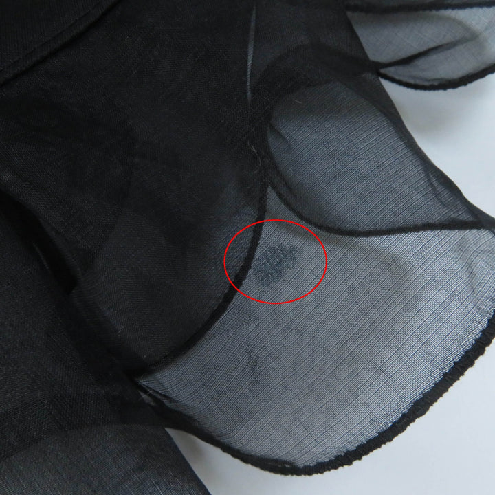 Discounted Great VALENTINO dress See-through long sleeves, extra long length, black silk Women 40