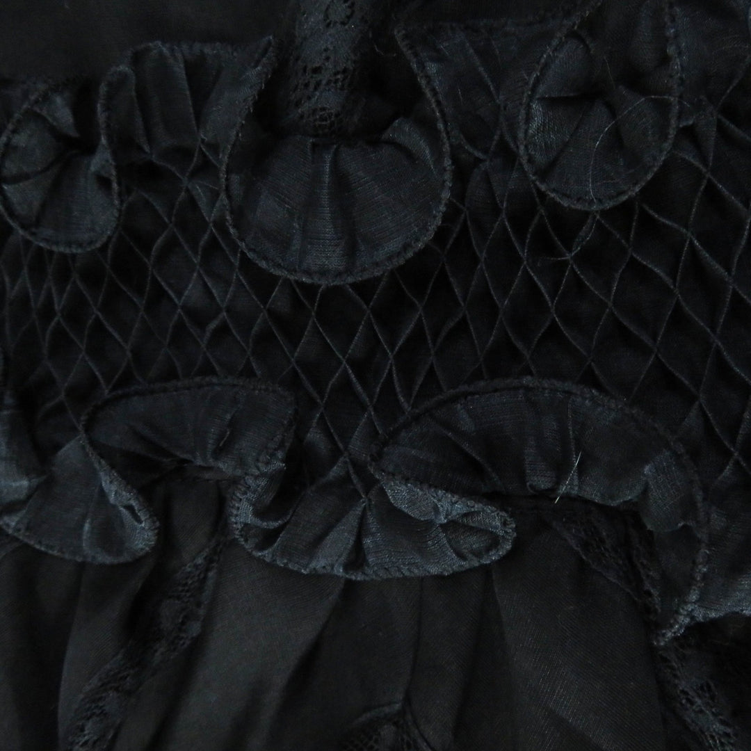 Discounted Great VALENTINO dress See-through long sleeves, extra long length, black silk Women 40