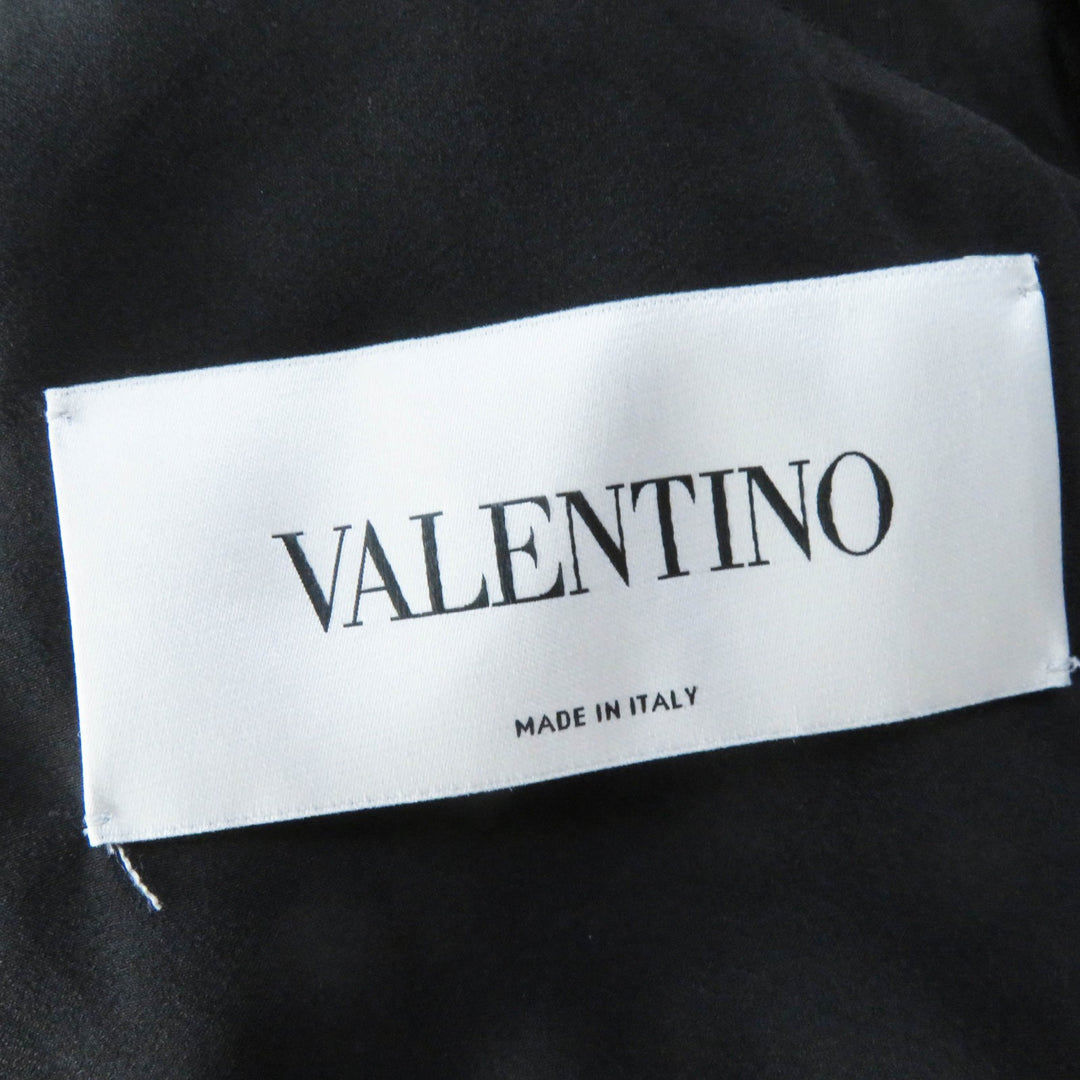Discounted Great VALENTINO dress See-through long sleeves, extra long length, black silk Women 40