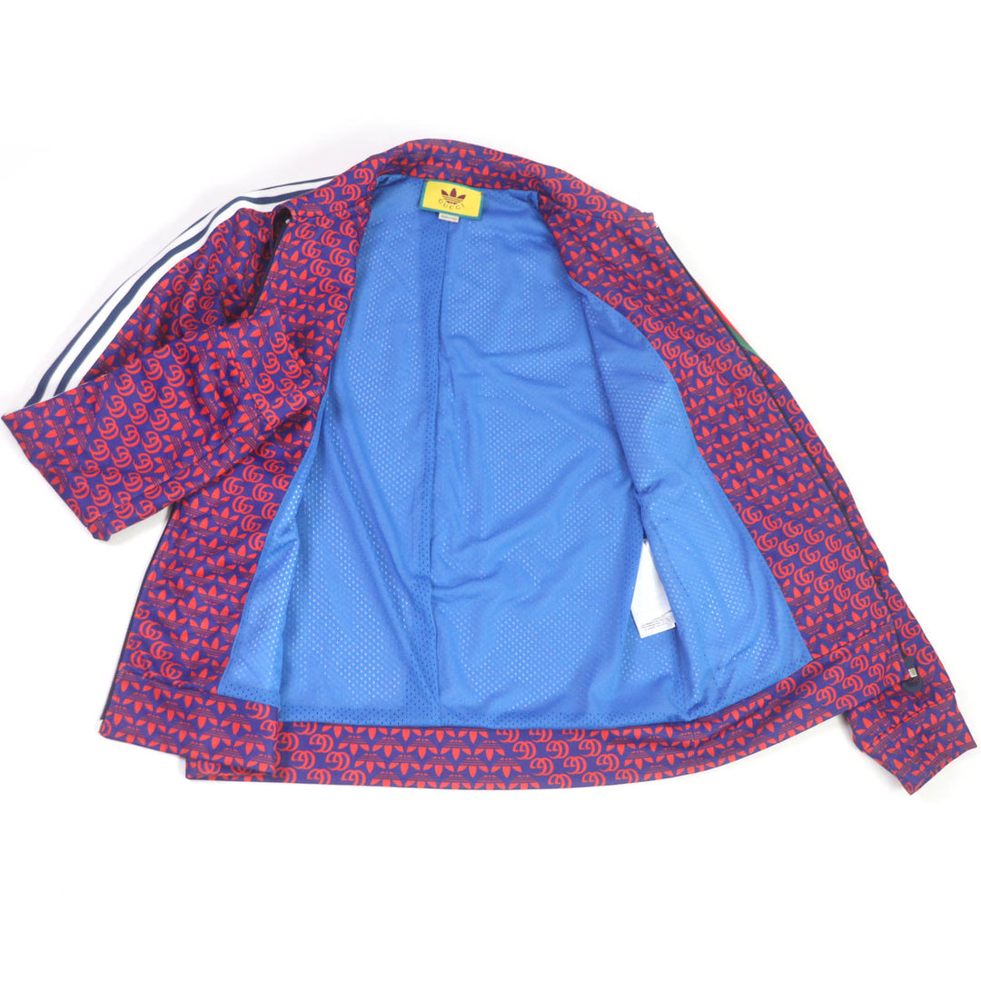 Discounted Great GUCCI×adidas Track jacket Sideline Jersey Blue red mens L 692112
