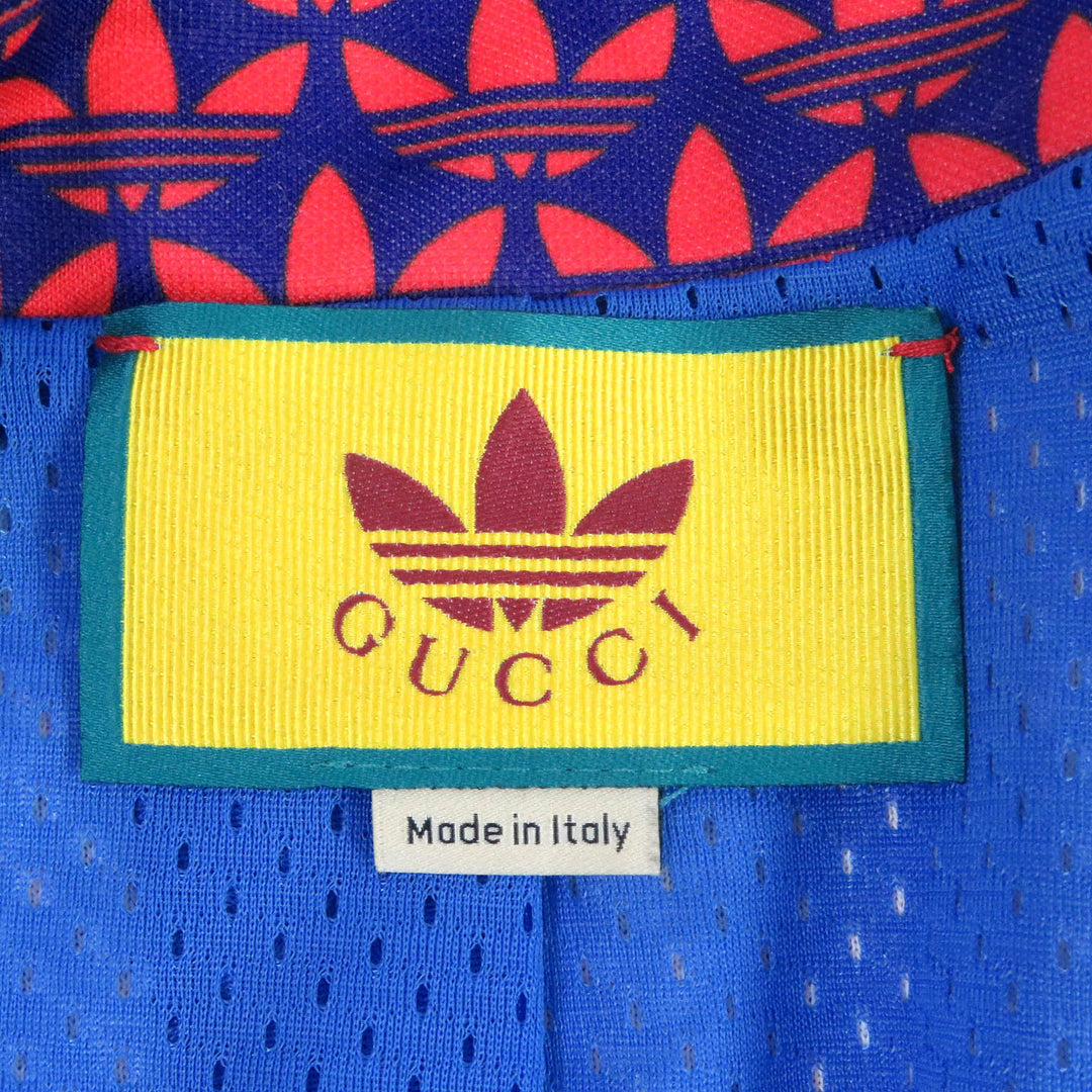 Discounted Great GUCCI×adidas Track jacket Sideline Jersey Blue red mens L 692112