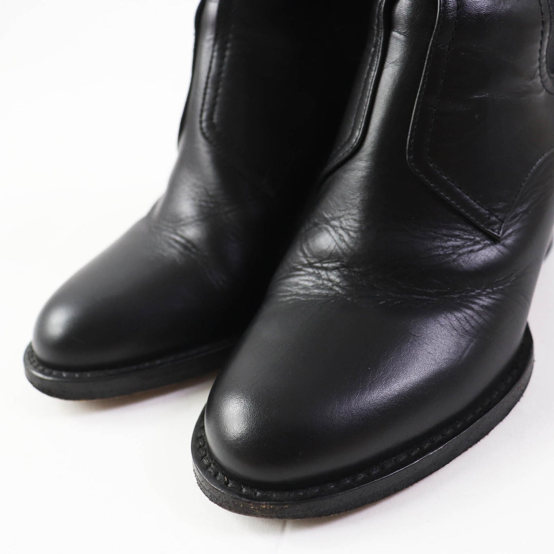 Valentino Garavani short boots Rock stud NERO leather Women 35.5 UW2S0Z80