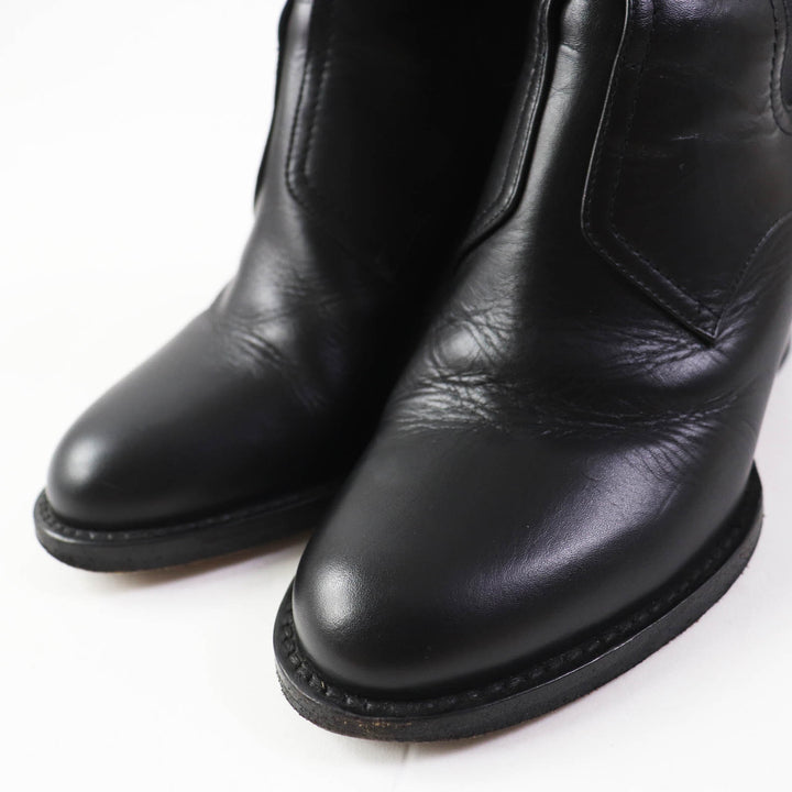 Valentino Garavani short boots Rock stud NERO leather Women 35.5 UW2S0Z80