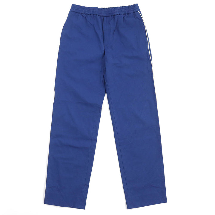 Great GUCCI Pants Logo print straight long easy blue cotton mens 46 625880