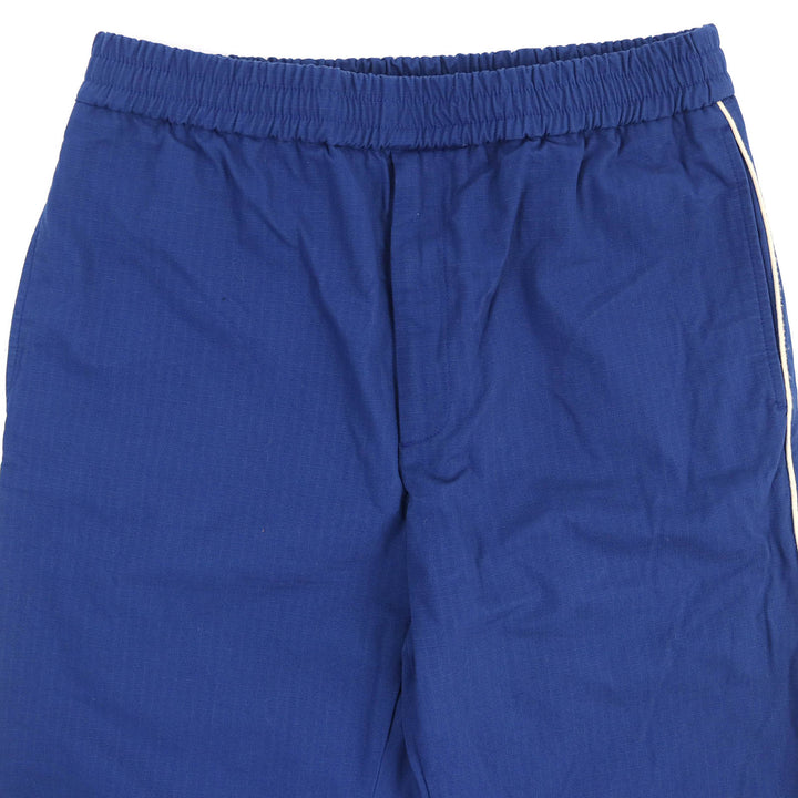 Great GUCCI Pants Logo print straight long easy blue cotton mens 46 625880