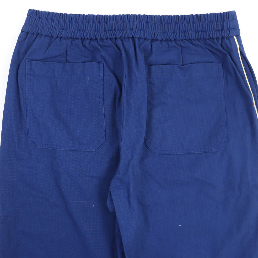 Great GUCCI Pants Logo print straight long easy blue cotton mens 46 625880