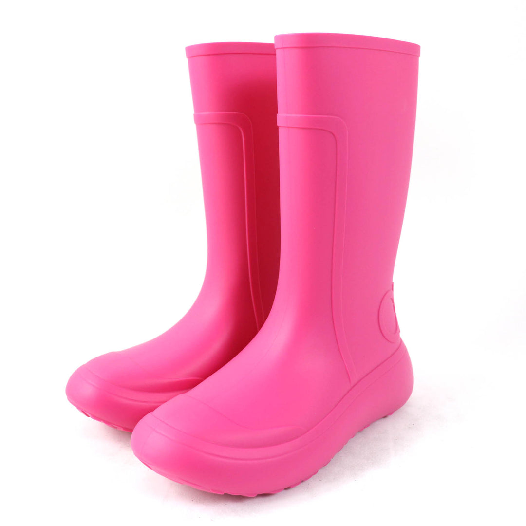 Pristine Salvatore Ferragamo Knee-high boots Gancini rubber boots pink rubber Women 7