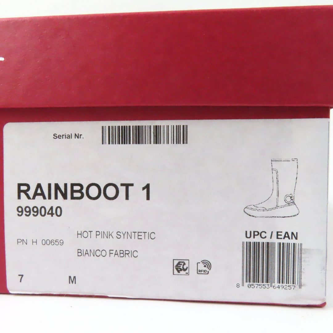 Pristine Salvatore Ferragamo Knee-high boots Gancini rubber boots pink rubber Women 7