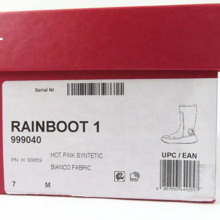 Pristine Salvatore Ferragamo Knee-high boots Gancini rubber boots pink rubber Women 7