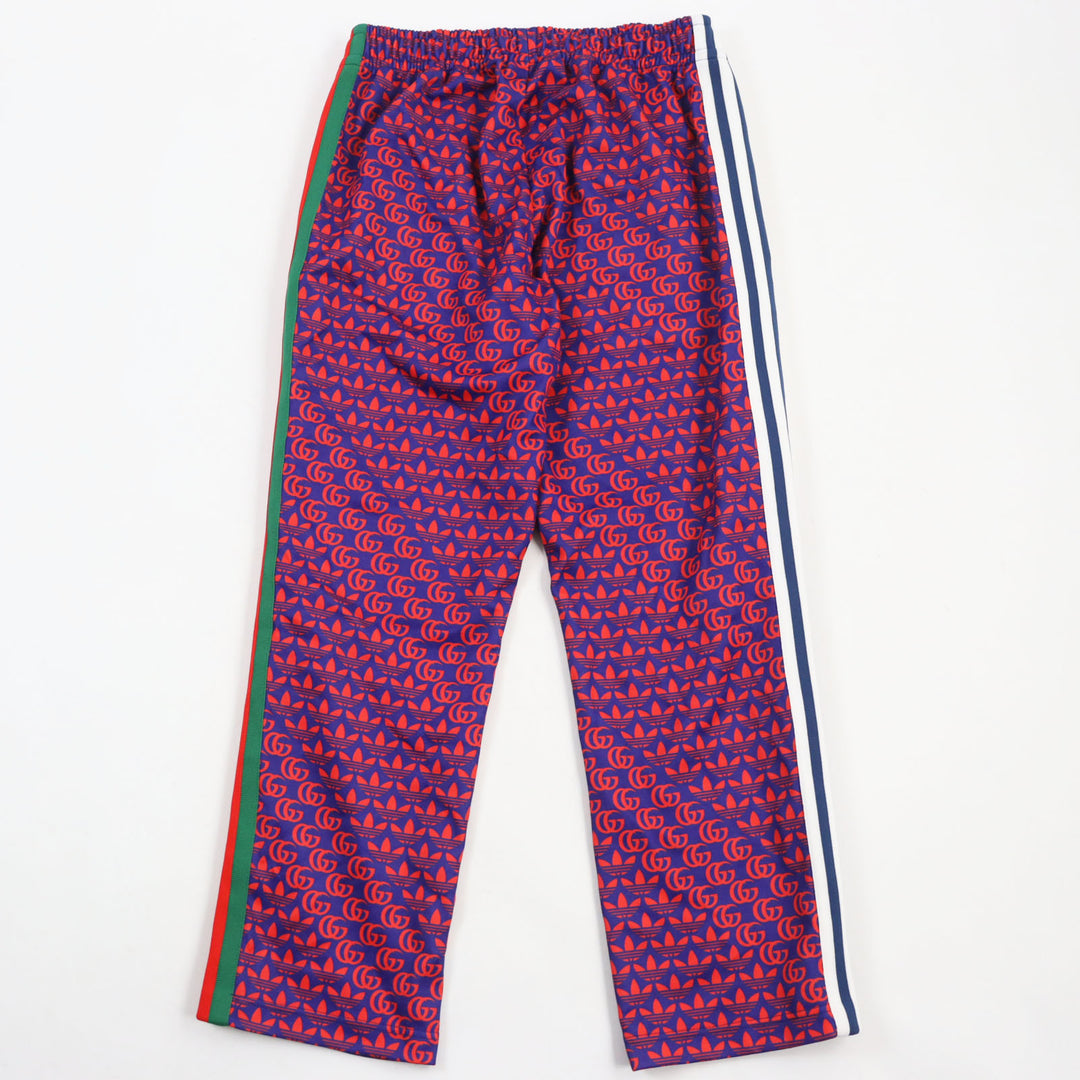 Discounted Excellent GUCCI×adidas Pants Double G Trefoil Logo Web Line Truck Navy red XS