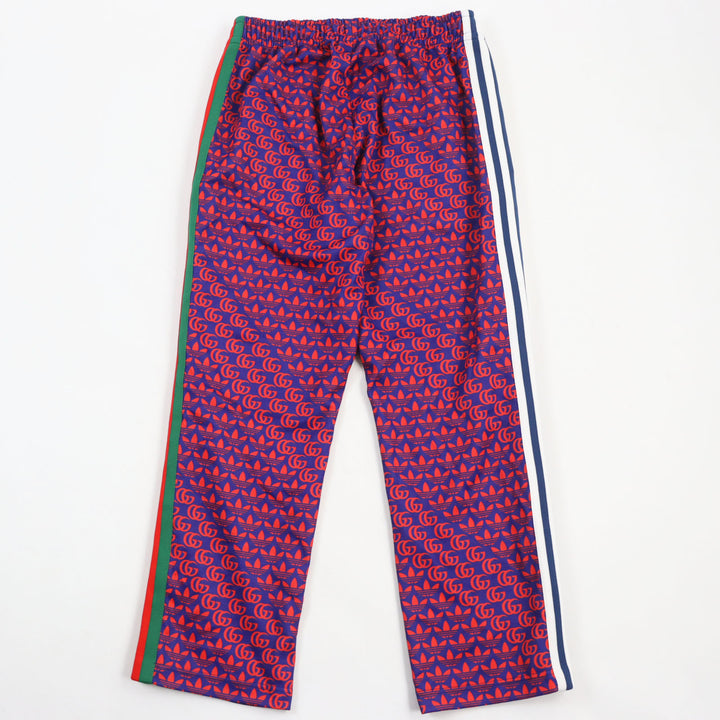 Discounted Excellent GUCCI×adidas Pants Double G Trefoil Logo Web Line Truck Navy red XS