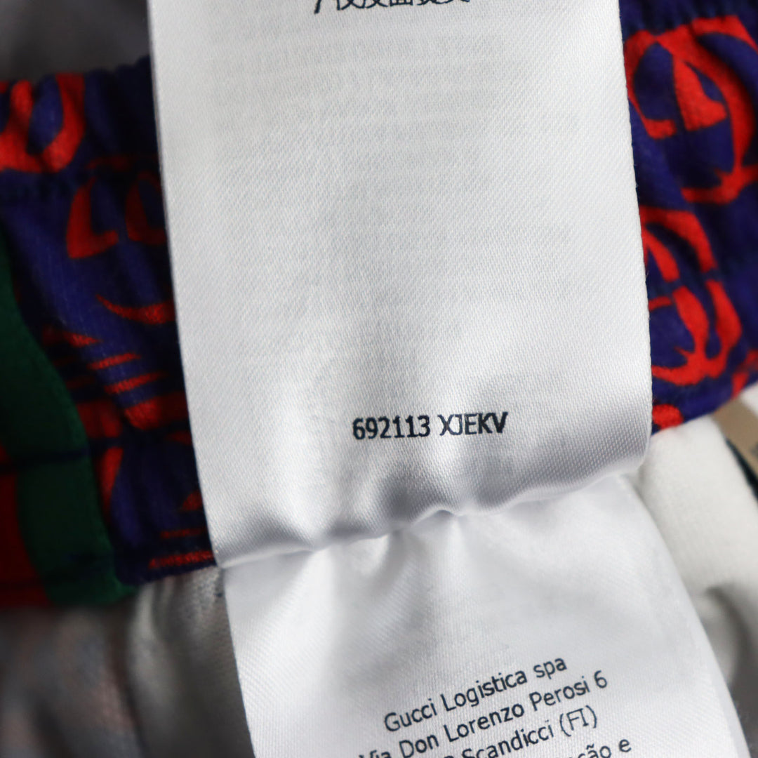 Discounted Excellent GUCCI×adidas Pants Double G Trefoil Logo Web Line Truck Navy red XS