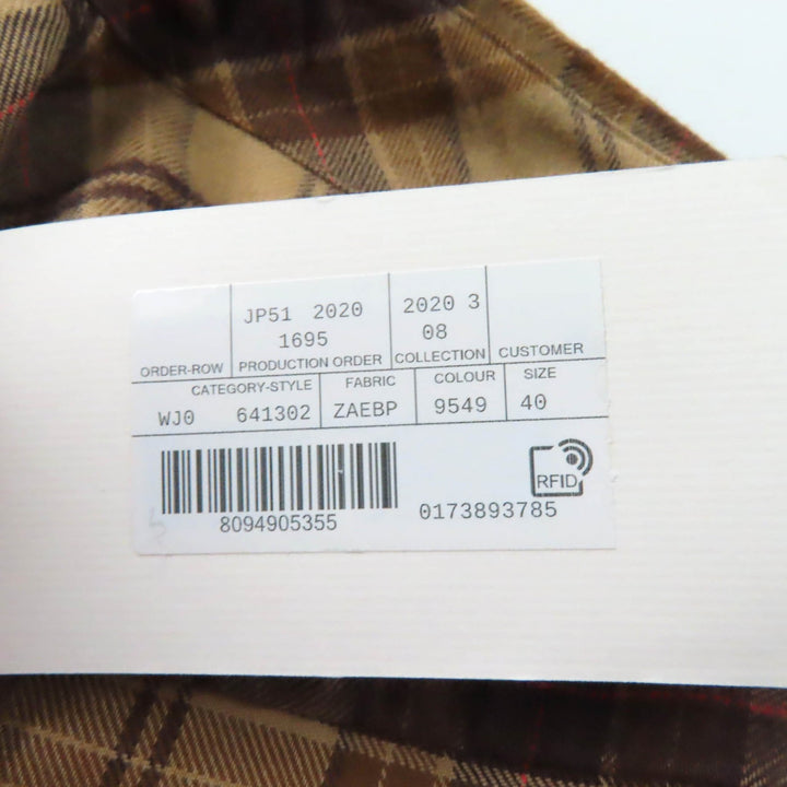 Discounted Excellent GUCCI Short sleeve shirt Check Pattern Cut-off Sleeveless Brown Women