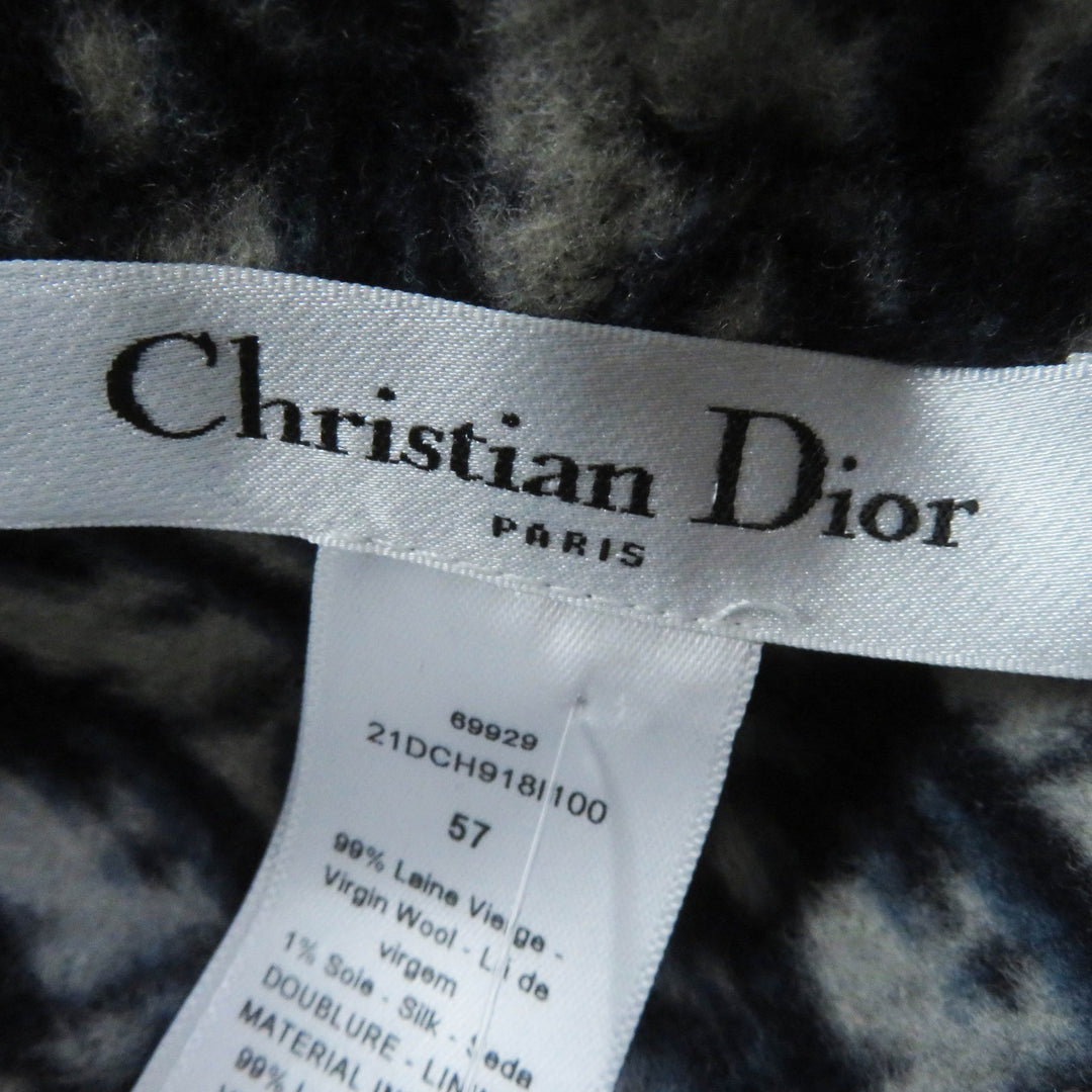 Discounted Pristine Christian Dior cap Oblique Dark navy wool Women 57 21DCH918I100