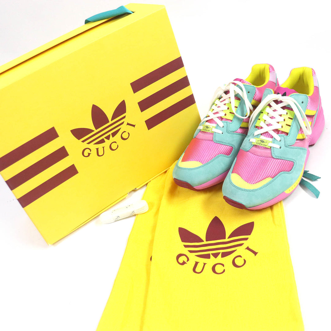 Discounted Pristine GUCCI×adidas Low cut sneakers TORSION Pink mens 29.5 721936