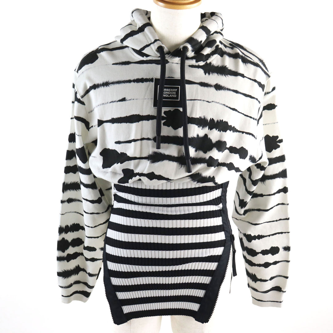Discounted Excellent BURBERRY hoodie Watercolour Print Reconstructed Hoodie XS 4563724
