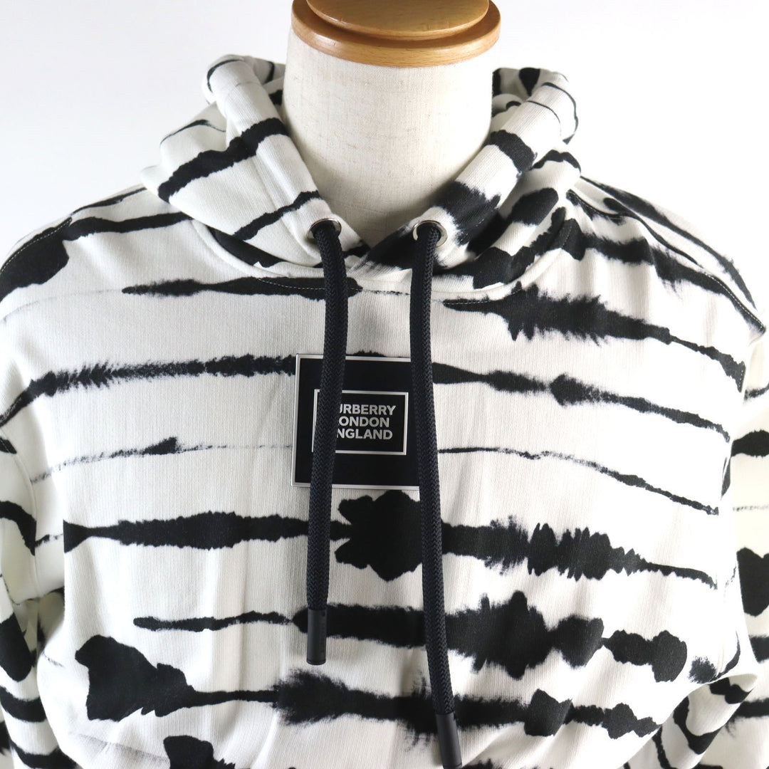 Discounted Excellent BURBERRY hoodie Watercolour Print Reconstructed Hoodie XS 4563724