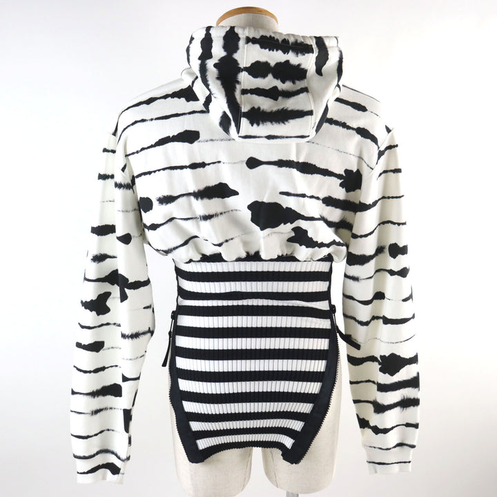 Discounted Excellent BURBERRY hoodie Watercolour Print Reconstructed Hoodie XS 4563724