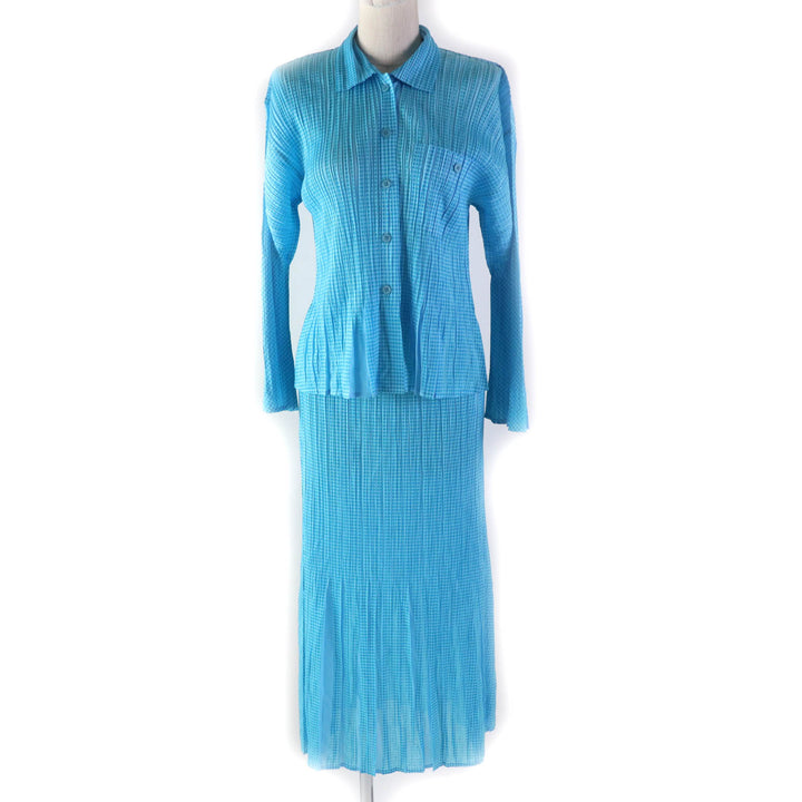 Discounted Great PLEATS PLEASE two-piece set Check Pattern 3 PP22-JJ853/PP22-JG855
