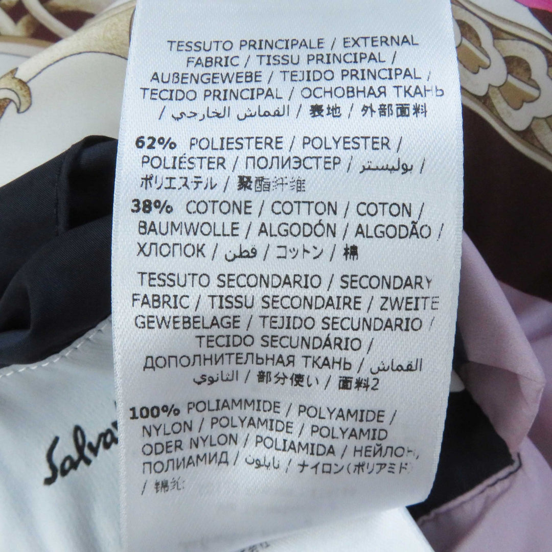 Great Salvatore Ferragamo down coat Reversible Navy/Multi Women 38