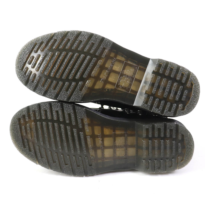 Discounted Pristine Dr.Martens short boots 1460 STUD 8-hole Black Silver leather 27040001