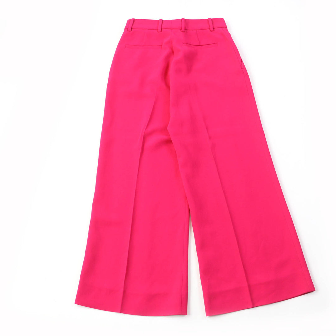 Discounted Great GUCCI Cropped pants Shell logo button waist floral pink Women 38 529540