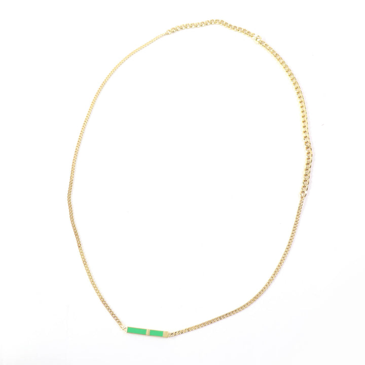 Discounted Great BOTTEGAVENETA Necklace Accessories Gold green AG925 Women