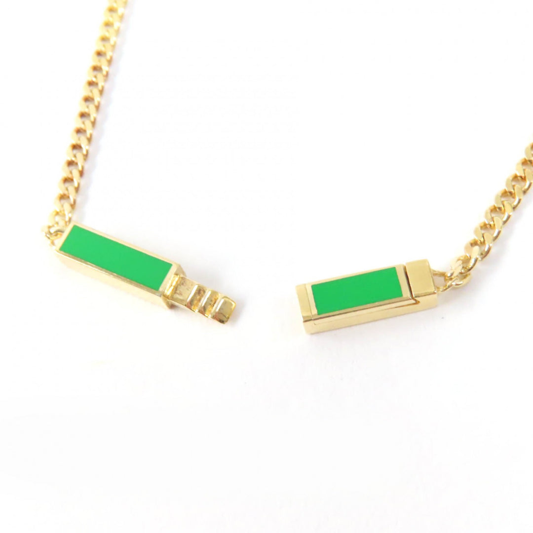 Discounted Great BOTTEGAVENETA Necklace Accessories Gold green AG925 Women