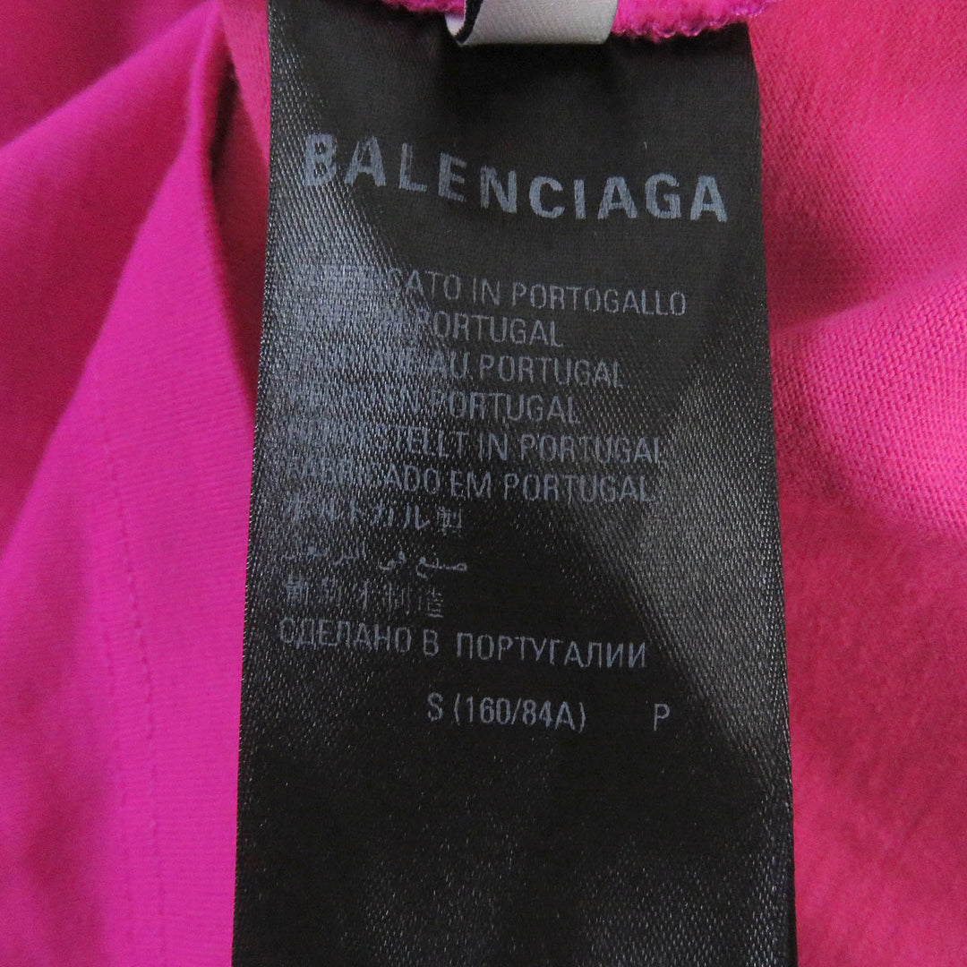 Discounted Pristine BALENCIAGA Shortsleeve T-shirt crew neck shocking pink cotton S 612965