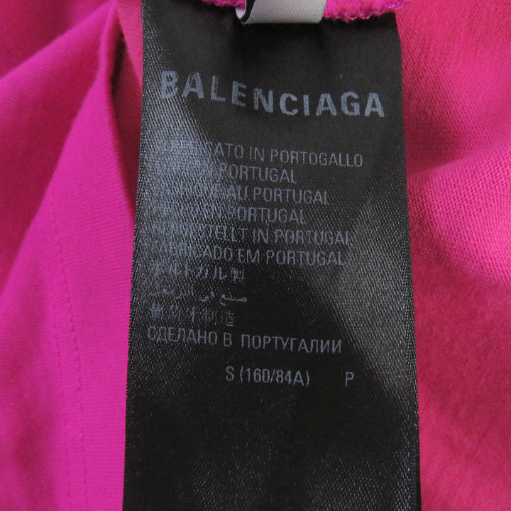 Discounted Pristine BALENCIAGA Shortsleeve T-shirt crew neck shocking pink cotton S 612965