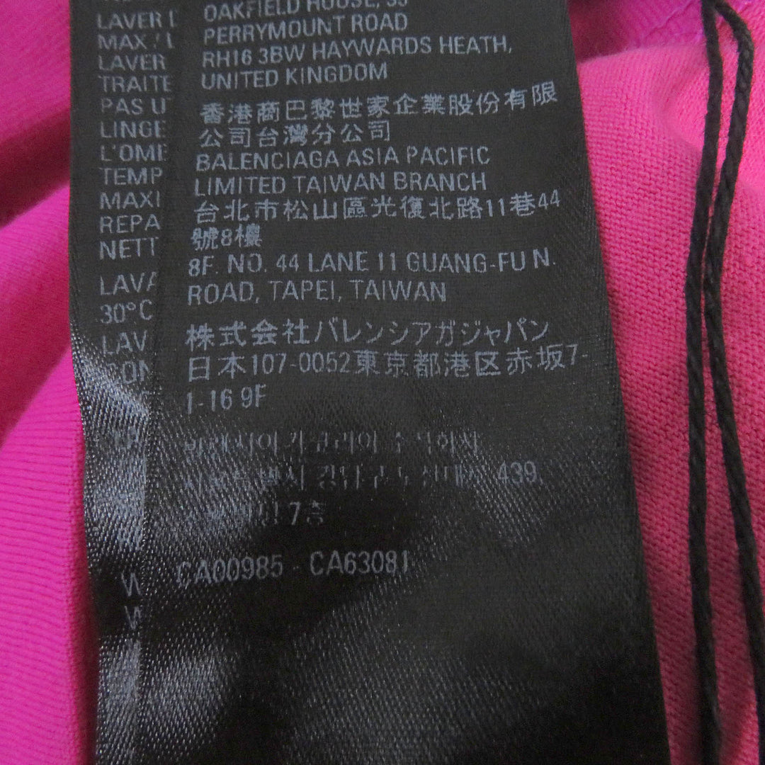Discounted Pristine BALENCIAGA Shortsleeve T-shirt crew neck shocking pink cotton S 612965