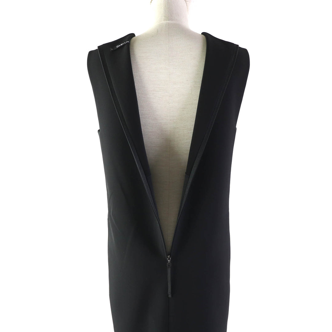 Excellent DAISY LIN one piece Sleeveless box formal dress black Women 40 06548